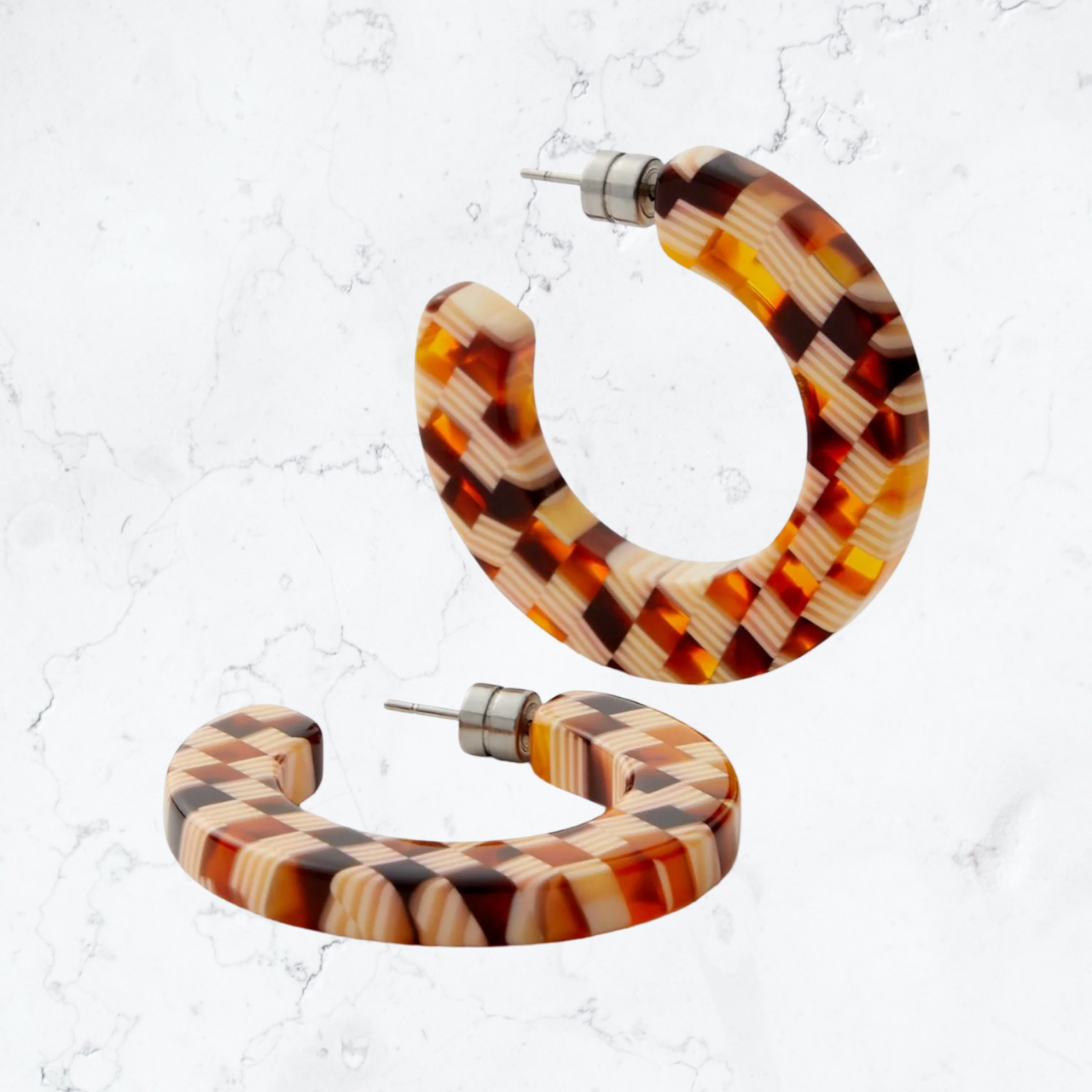 Earrings | Kate Hoops Tortoise