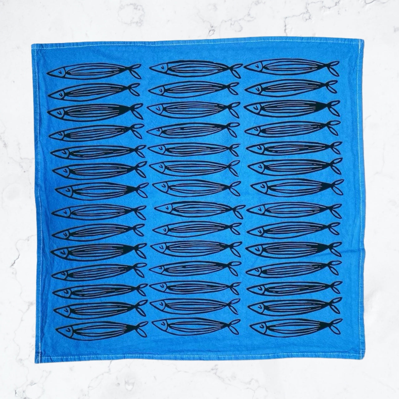 Tea Towel | Blue Sardines