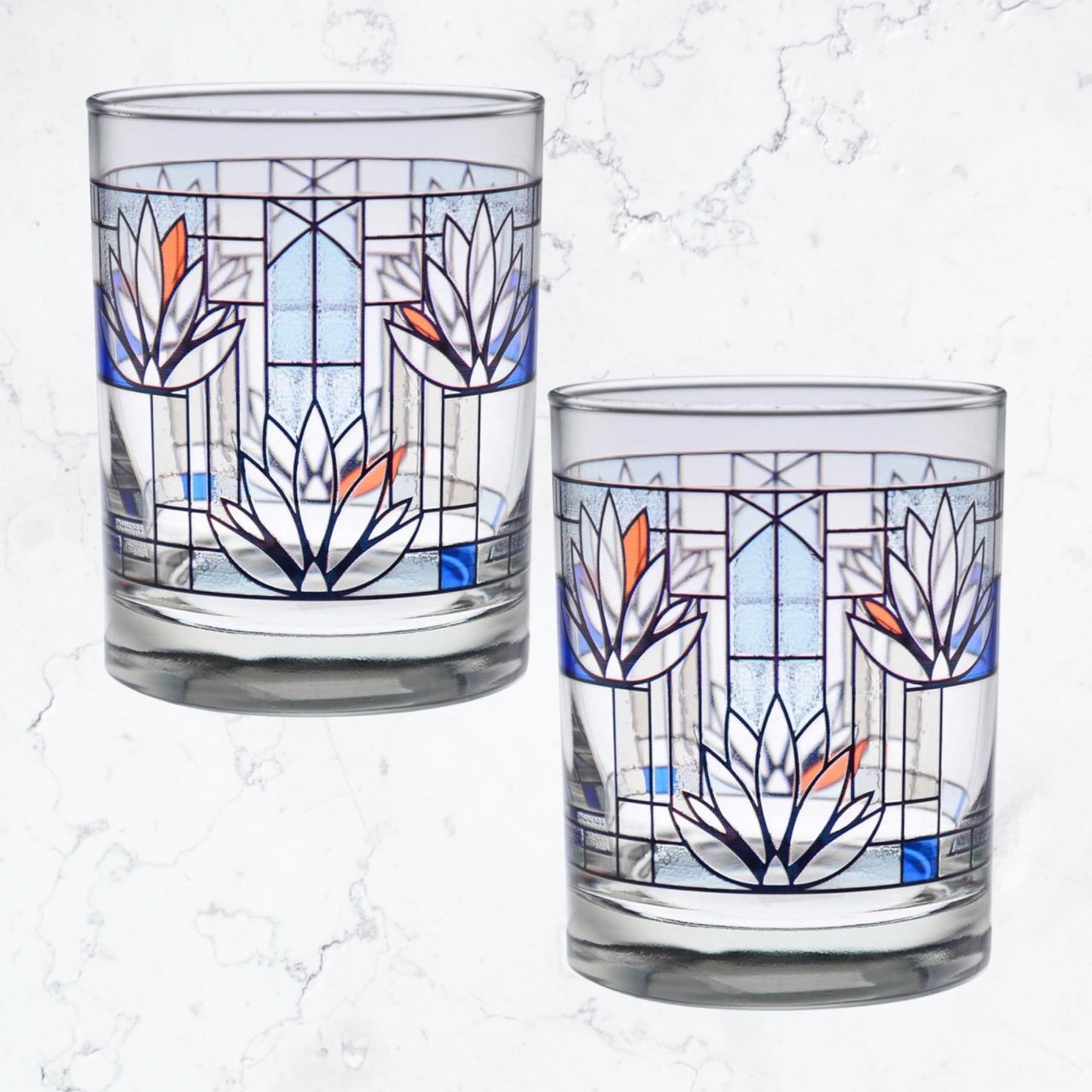 Glass Set | Water Lilies