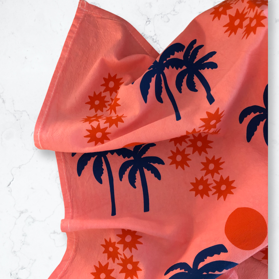 Tea Towel | Pink Palms