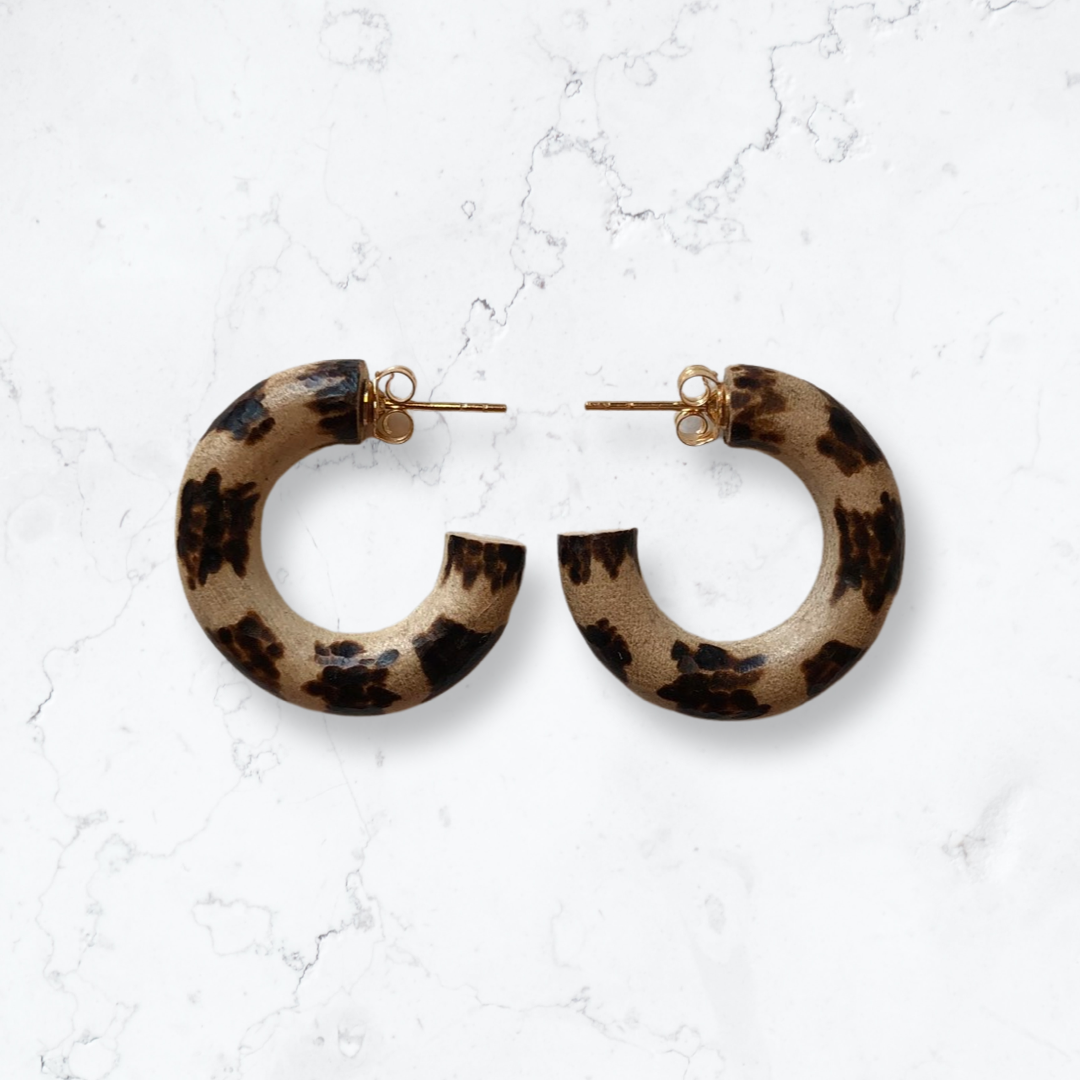 Earrings | Mini Hoop Leopard